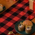 thumbnail image 4 of Check 13X70Inch Black and Red Plaid Table Runner Dinner Table Runners for Party Christmas Events Home Decor, 4 of 5