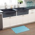 thumbnail image 2 of SoHome Cozy Living Kochi Lattice Anti-Fatigue Kitchen Mat, Teal Blue/White, 17.5"x30", 2 of 7