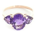 thumbnail image 6 of Galaxy Gold GG 14K Rose Gold 4 CTW Natural Amethysts Ring - February Birthstone - Peace & Wisdom - Sizes 5.5 to 11 - Fine Jewelry for Women, 6 of 7