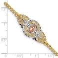 thumbnail image 3 of 14k Two-tone Bracelet with station 3 mm 7 in w/Rhodium Our Lady of Guadalupe, 3 of 3