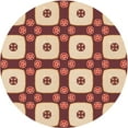 thumbnail image 1 of Ahgly Company Machine Washable Indoor Square Transitional Pastel Orange Area Rugs, 3' Square, 1 of 7