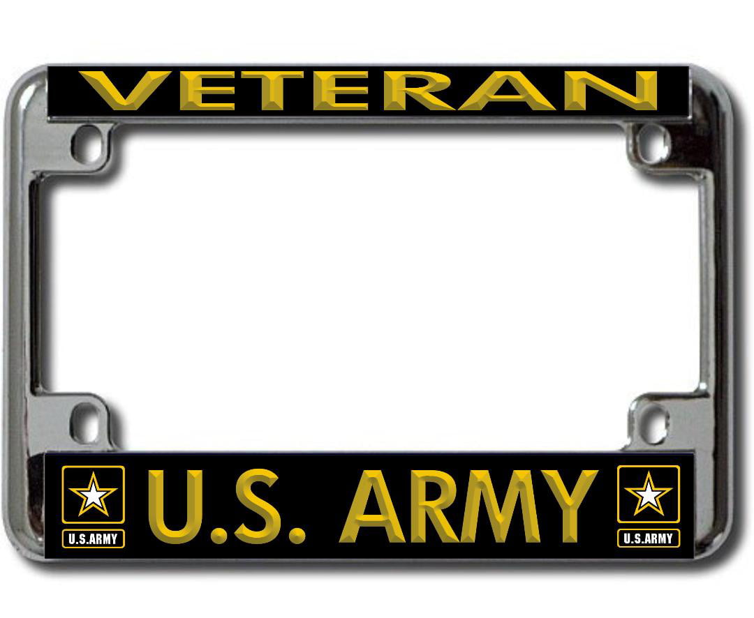 Honor Country US Army Retired Motorcycle License Plate Frame