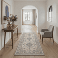 thumbnail image 6 of GENIMO 8'x10' Area Rug for Living Room, Washable Non Slip Soft Floral Rug for Bedroom Dining Room Home Office, Dusty Blue Beige, 6 of 7