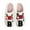 B, variant on Christmas Slippers Adult Size 6 Fuzzy Cute Outdoor Indoor Slippers Xmas Santa Reindeer Letter Print Fashion Winter Shoes (Red & White, Y)