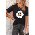 thumbnail image 2 of POGLIP Women's Black Floral Graphic T Shirt, 2 of 6