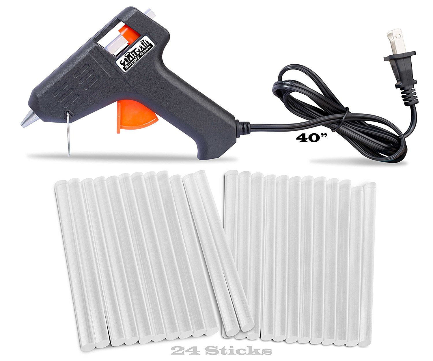 Glue Gun With Glue Sticks 24 Pieces Mini Hot Melt Glue Sticks 4 Length 5 16 Diameter Flexible