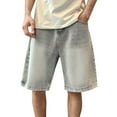 thumbnail image 2 of KAOOCXU Simple Shorts For Men Solid Color Oversized Casual Half-Length Jean, 2 of 6