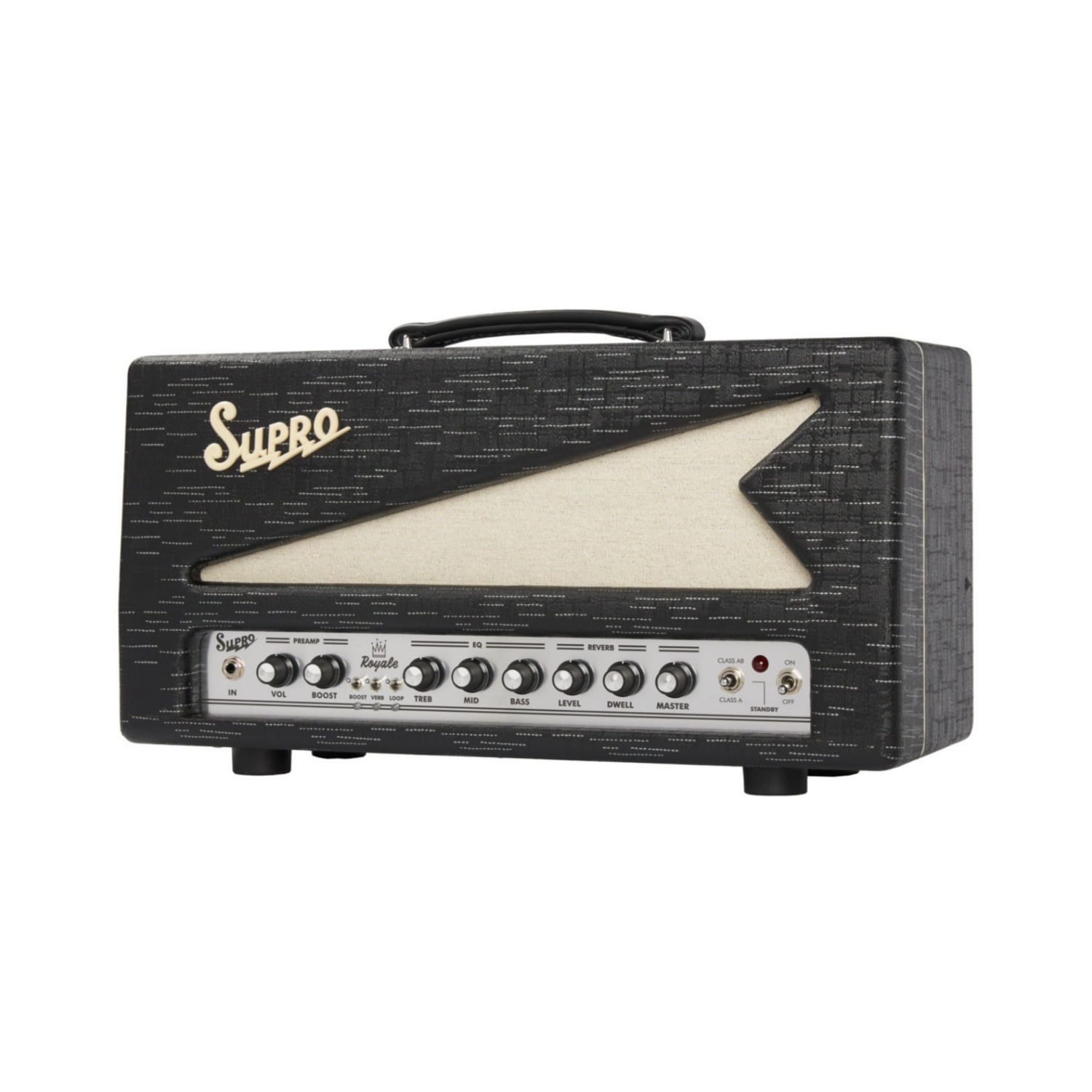 Supro Royale 50W Guitar Tube Amp Head Black Scandia