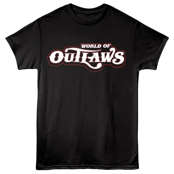 World of Outlaws Logo Men's T Shirt (Black, Adult5XL)