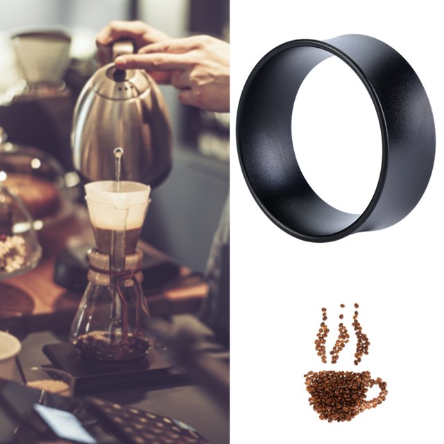 Accesorios de la Máquina de Café Express de Reemplazo del Anillo de Dosificación de Café de Acero Inoxidable para Embudo de Dosificación de Café Espresso (Acero inoxidable) Ecomeon no