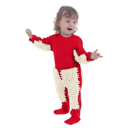 

BadyminCSL Newborn Infant Baby Girls Boys Crawling Baby Solid Mop Onesie Romper Jumpsuit