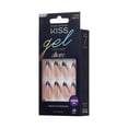 thumbnail image 4 of Kiss Gel Fantasy Allure French Tip Press On Nails Almond, ‘Choco Glazed’, Black, Long, 28 Count, 4 of 7