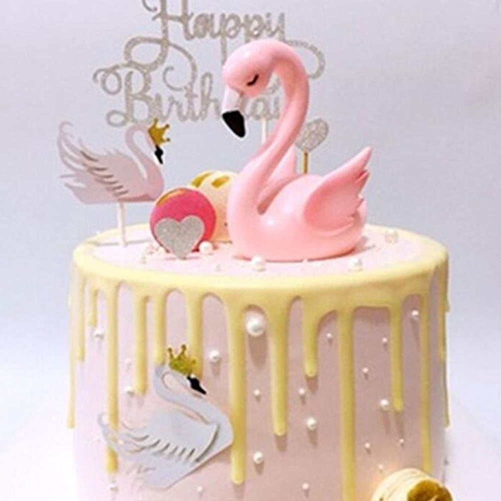 Flamingo acrylic cake topper birthday cake topper 