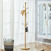 Modern Coat Rack,Stainless Steel Coat Rack,72 Inch Multifunctional Clothing Display Stand With Detachable Bracket,Gold