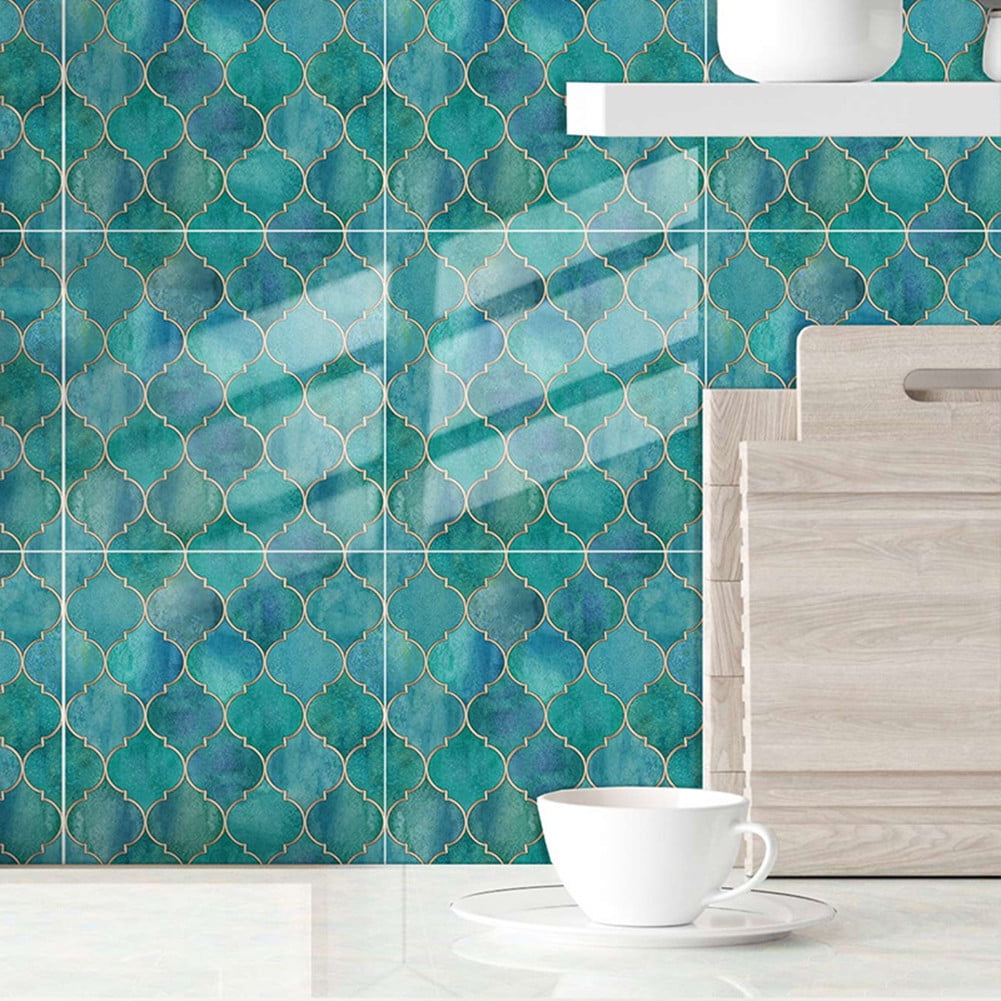 Self Adhesive Mosaic Tile Sticker,Kitchen Backsplash Bathroom Wall Tile  Stickers Decor Waterproof Peel&Stick PVC Tiles From Crazyfairyland, $6.33