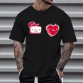 thumbnail image 2 of YDLCAFD Men's Print Theme T Shirt Printed Solid Color Short Sleeve Top, 2 of 4
