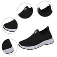 thumbnail image 6 of Sneakers for Women Knit Mesh Lightweight Orthopedic Shoes Casual Antislip Soft Sole Slip on Walking Shoes Breathable Daily Workout Athletic Shoes Black Size 7.5, 6 of 6