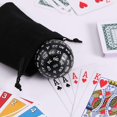 thumbnail image 3 of Single 100 Sided Polyhedral Dice D100 Game Dice Black Color with White Numbers 100 Sided Cube with Black Pouch, 45 mm, 3 of 7