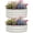 Round 2*2*1FT white 2-pack, variant on BouPower Raised Garden Bed, Galvanized Planter Box Outdoor,Oval Large Rot-Resistant Metal Garden Bed Planter,Outdoor Metal Planter Box with Open-Base & Rubber Edges for Vegetables Flower Herb
