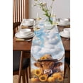 thumbnail image 4 of Ldtrchee Fall Cow Sunflower Table Runner 120 Inches, Thanksgiving Pumpkin Blue Sky Bed Runner Dresser Scarves Tabletop for Indoor Outdoor Parties/Ceremony/Banquet, 13"x 120", 4 of 8