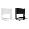 thumbnail image 3 of ToppiJoy 2 Tiers Wall Mounted Computer Desk with Storage Drawer Shelves, Multifunctional Floating Table for Home Office (Black), 3 of 18