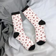 thumbnail image 5 of Gukieu Lips Kiss Print Contrast Color Mid-calf Socks, Sweat-wicking Athletic Socks, Unisex Clothing Accessories, 5 of 6