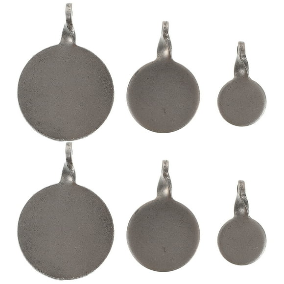 COMPUKAS Hanging Stainless Steel Targets 6Pcs for Shooting Practice 1.2*1.2*0.08in