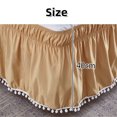 thumbnail image 4 of Wrap Around Bed Skirt Elastic Silky Soft Dust Ruffle Pleated Bed Skirt Home Skirt Bedspread-gray-180x200x40cm(71x79x16inch), 4 of 6