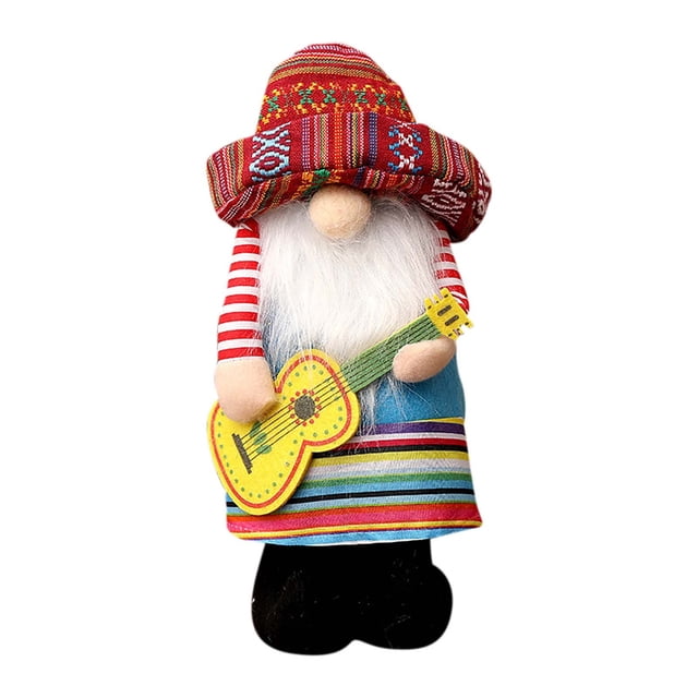 Sombrero con Bordes Anchos Sombrero Decorativo con Bordes Anchos Muñeca Enana Rudolf Festival Muñeca de Música