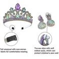 thumbnail image 3 of Jianghuo - Diadema para fiesta de cumpleaños de niños, collar de perlas, pulsera, anillo, clip para las orejas, conjunto de fiesta con temática de sirena, disfraz --- Código de producto 53146, 3 of 4