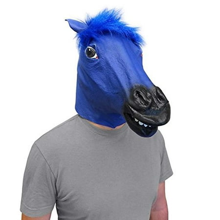 Blue Horse Head Mask Super Creepy (The Original) - Off the Wall Toys