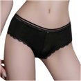 thumbnail image 2 of HUPOM Womens Cotton Underwear Girls Panties High Waist Casual Belt Drop Waist Black One Size, 2 of 6