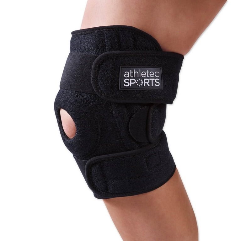 Athletec Sports Knee Support, Open-Patella Stabilizer with Adjustable  Strapping, Helps Relieve ACL, LCL, MCL, Meniscus Tear, Arthritis, and  Tendonitis