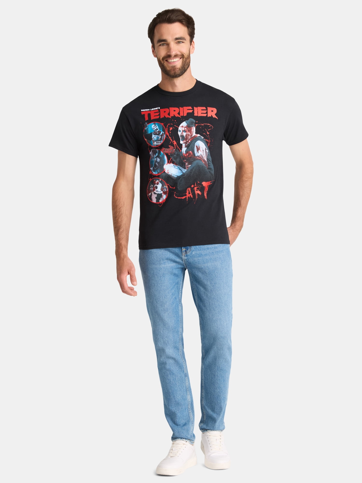Terrifier Men's and Big Men's Art Graphic Tee, Sizes S-3XL