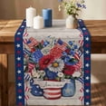thumbnail image 4 of Patriotic Independence Day Table Runner and Tablecloth Set, Multicolor Linen Decorative Summer Table Linen for Dining, 183 x 33 cm, 4 of 6