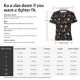 thumbnail image 2 of Yiaed Cute Rabbit And Flower Print Mens Short Sleeve Tight Fit T-Shirt, Crewneck Casual Tee-Medium, 2 of 5