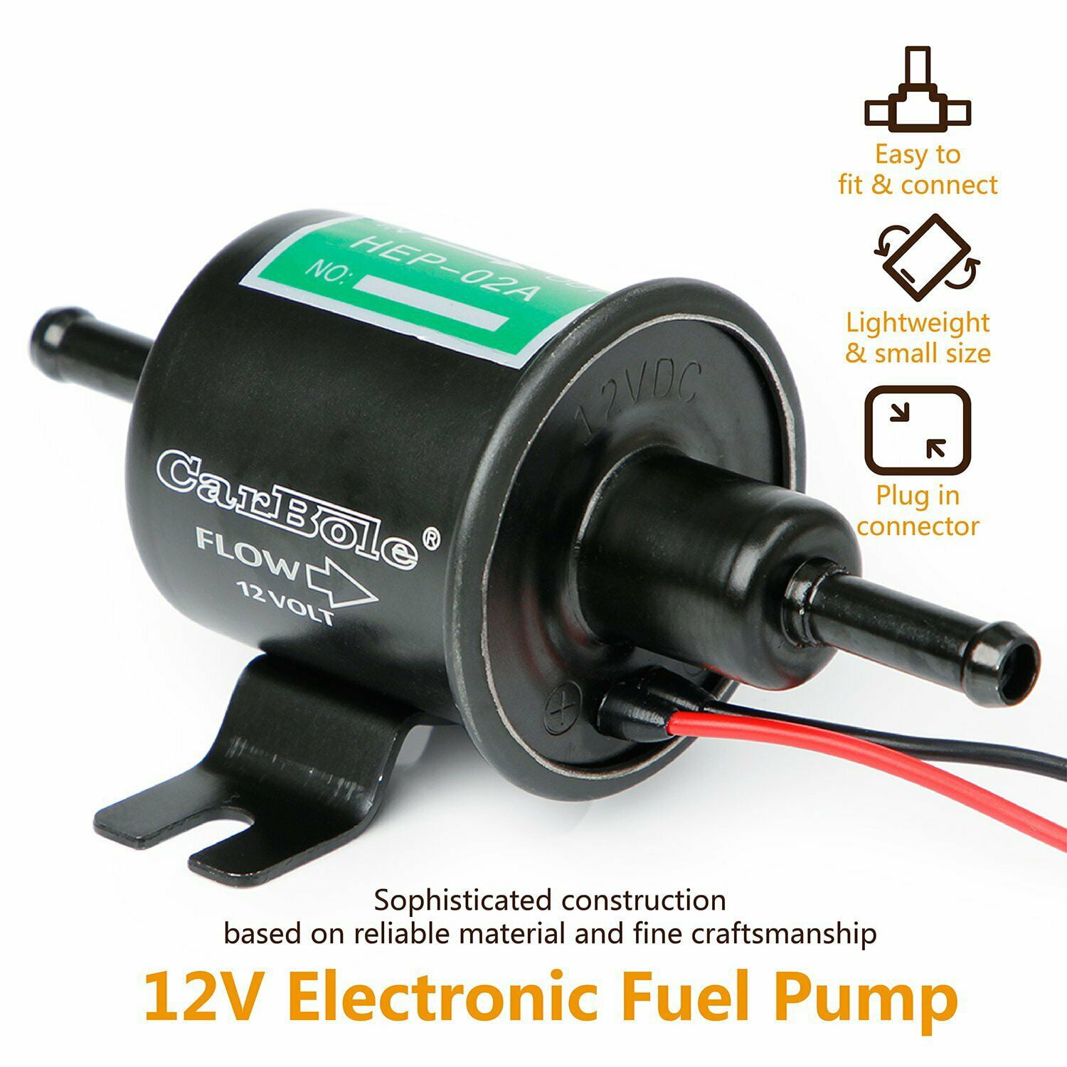 Details about   HEP-02A New Gas Diesel fuel pump Inline Low Pressure electric fuel pump 12V 