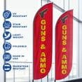 thumbnail image 4 of Guns And Ammo Feather Flag(11.5feetX2.5feet) by DreamController | Outdoor Business Advertising Tall Flag | Weather-Resistant Knitted Swooper Flag | Made in USA | HD Print (Flag Only), 4 of 5