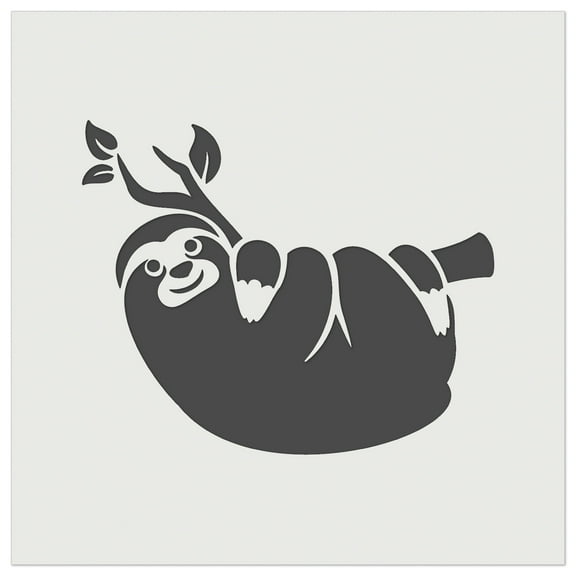 Sloth Hanging on Tree Branch DIY Cookie Wall Craft Stencil - 5.5 Inch