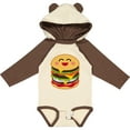 thumbnail image 3 of Inktastic Hamburger Kawaii Boys or Girls Long Sleeve Baby Bodysuit, 3 of 5