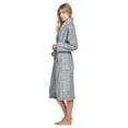 thumbnail image 3 of Casual Nights Women's Dot Long Sleeve Mini Popcorn Fleece Plush Robe - Grey, 3 of 4