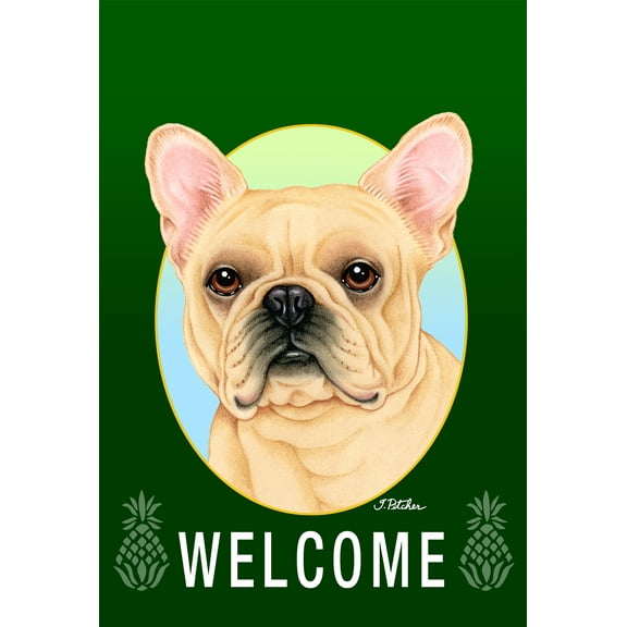 French Bulldog Cream - Best of Breed Welcome Pineapples House Flags
