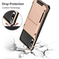 thumbnail image 4 of Case for iPhone XS Max Case Wallet ID Slot Credit Card Holder Scratch Resistant Dual Layer Protective Bumper Rugged TPU Rubber Armor Hard Shell Case Cover for iPhone XS Max 10S Max (Rose Gold), 4 of 13
