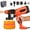 Orange, variant on Paint Sprayer 1400ml, 550W HVLP Electric Spray Paint Gun with 4 Nozzles 3 Spray Patterns for House Painting, Home Interior and Exterior, Flow Control, Easy to Clean, Orange