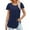 Navy, variant on loopsun Plus Size Tops for Womens,Womens Summer Tops,Women's Fashion Printed T-shirt 3/4 Sleeves Blouse Round Neck Casual Tops Khaki XXL