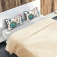 thumbnail image 5 of Yayeee Pillowcase King Size Set of 2 Satin Wrinkle Resistant Pillow Case, Beige School, 5 of 8