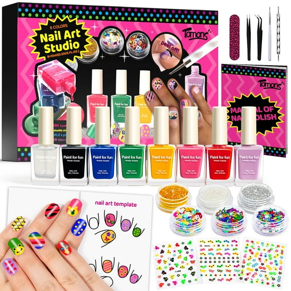 Set de esmaltes de uñas Tomons Non Toxic para niños de 7 a 12 años