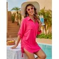 thumbnail image 2 of Womens Bathing Suit Cover Ups Bikini Swimsuit Coverup Drawstring Beach Dress Shirt, 2 of 6