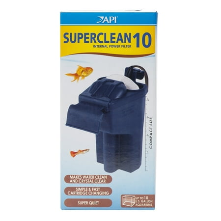 - API Superclean 10, Internal Power Filter Aquarium Internal Filter, 1-Count