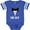 Football Blue and White, variant on Lil Bro Little Brother Mock Tuxedo Tux Boys Baby Bodysuit